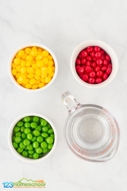 fall skittle candy science
