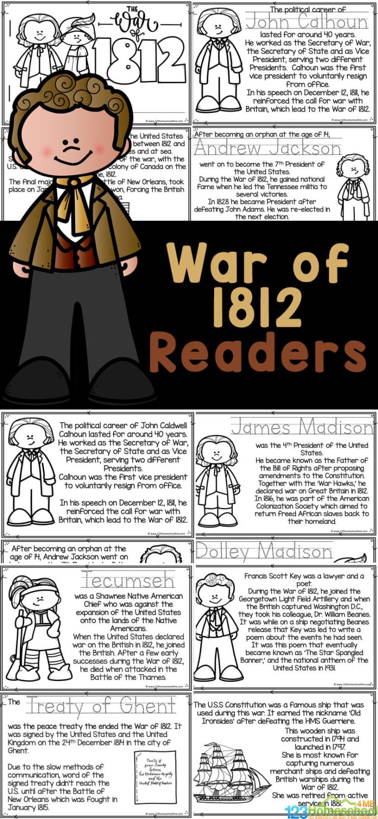 War of 1812 for Kids Printable Reader