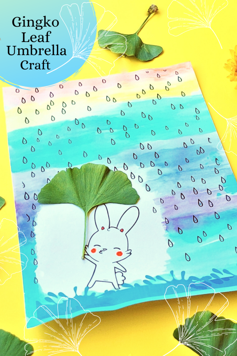 If you are looking for a really fun leaf craft to make this spring or fall, you will love this leaf craft ideas! Use this leaf craft activities with preschool, pre-k, kindergarten, first grade, 2nd grade, and up! I love using nature to inspire art for a fun and memorable craft. Simply print our umbrella craft template and you are ready to make this super cute rain craft for kids.