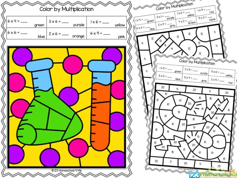 Multiplication Worksheets Color By Number Pdf