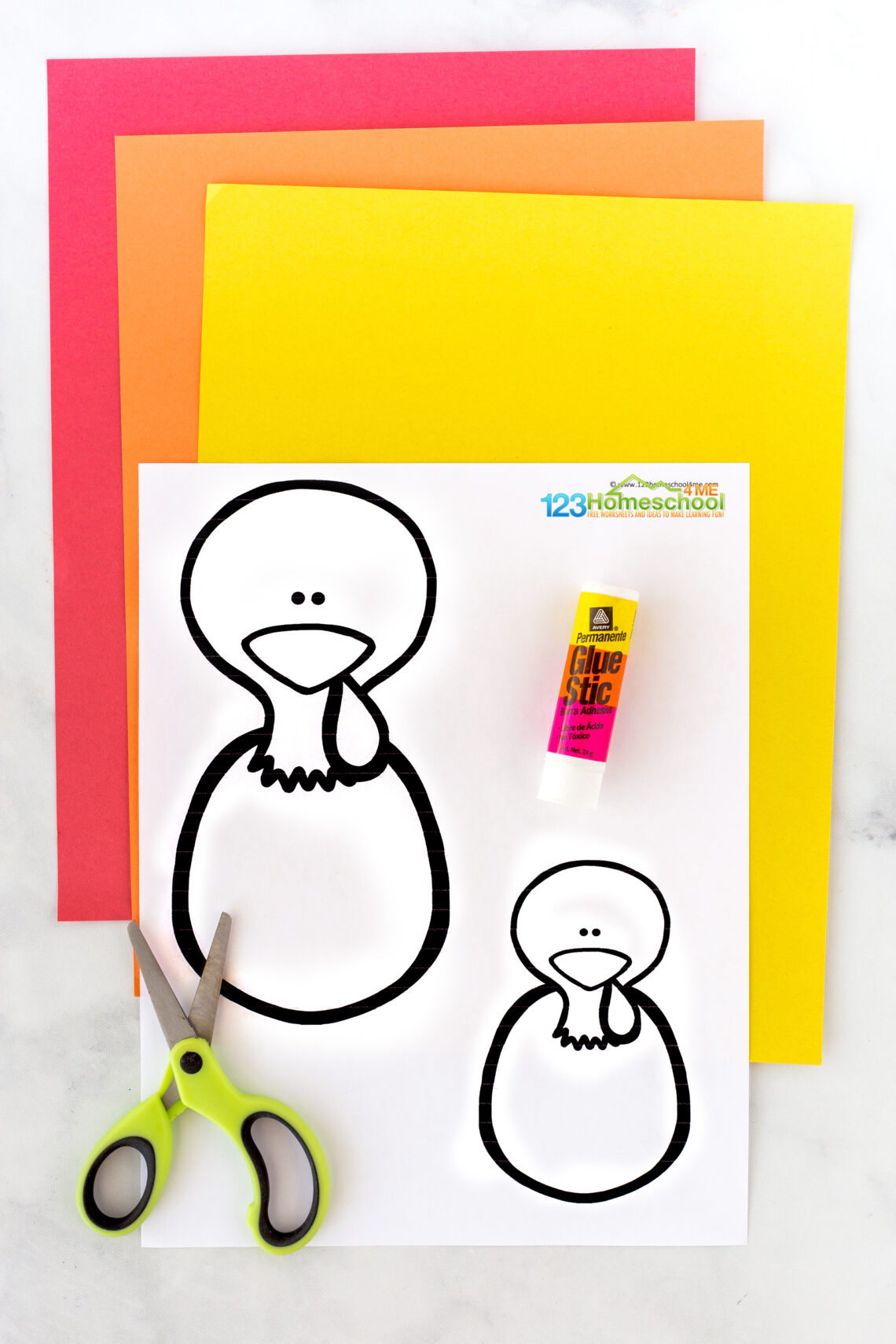 🦃 CUTE Thanksgiving Construction Paper Turkey Craft