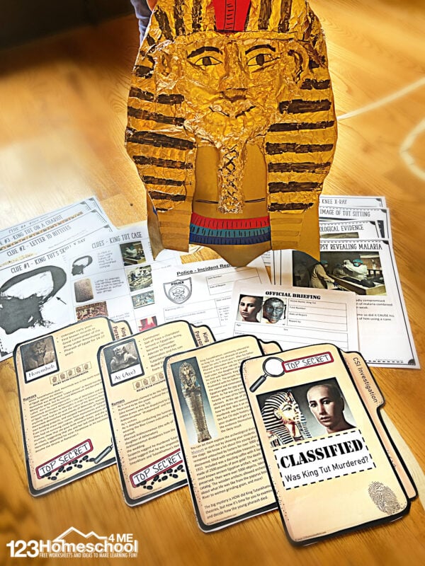 king tut activitiesExplore ancient Egypt with kids by solving a FUN, free printable CSI-style case investigating was King Tut Murdered. Fun history activity!