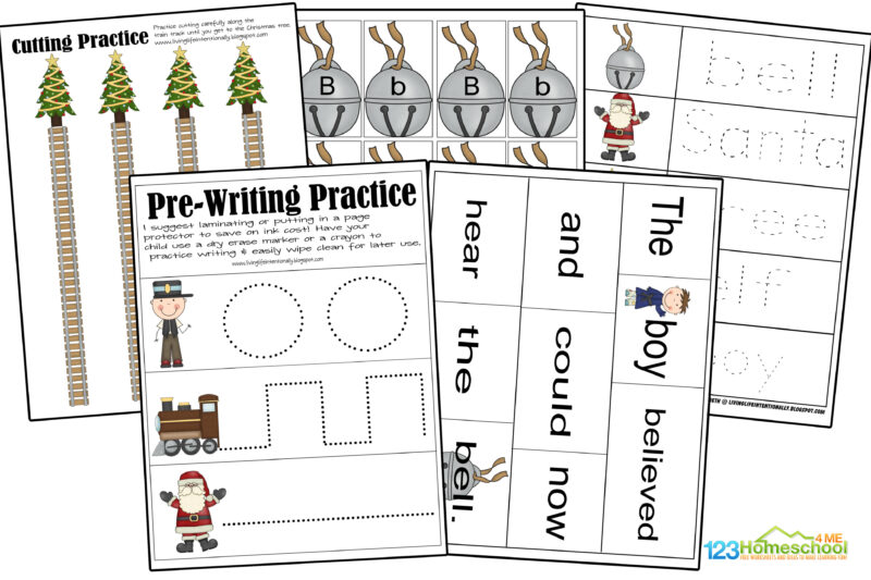These Christmas worksheets for preschoolers have favorite story characters like Santa Clause, elves, train conductor, little boy who learns to believe - Chris, and more. As children complete the Preschool Polar Express Worksheets they will work on: [more preschool worksheets]