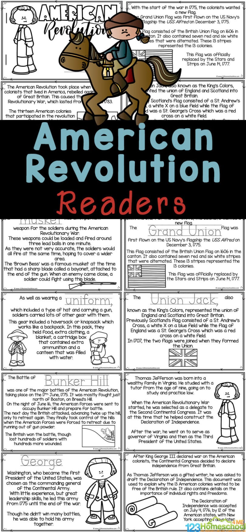 FREE Printable American Revolutionary War for Kids Reader