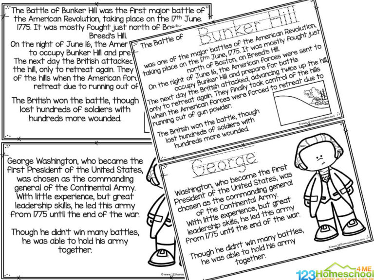 FREE Printable American Revolutionary War for Kids Reader