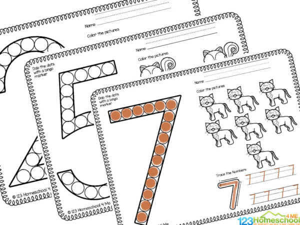 🦊 FREE Animal Bingo Marker Numbers to 20 Worksheets