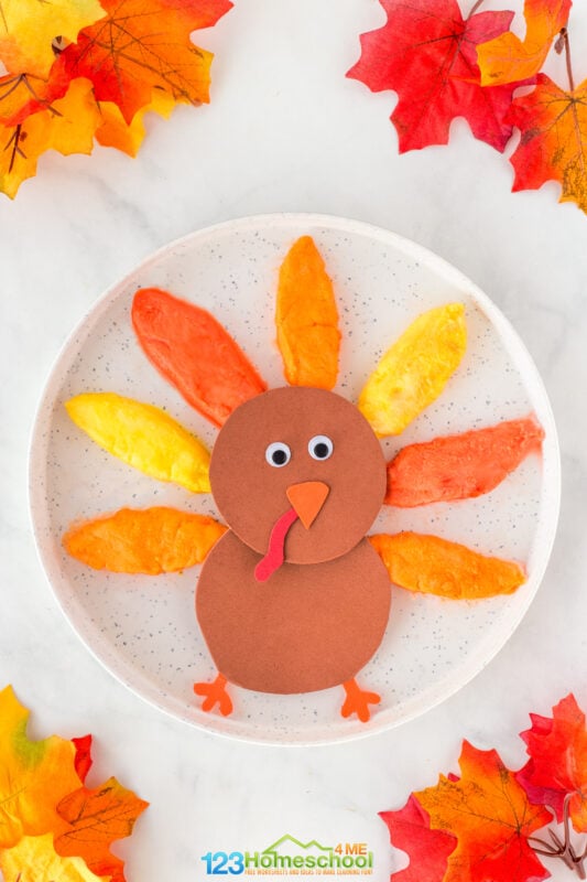add contruction paper turkey body November Activities