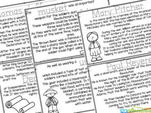 FREE Printable American Revolutionary War for Kids Reader