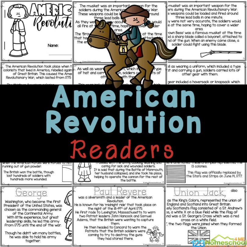FREE Printable American Revolutionary War for Kids Reader