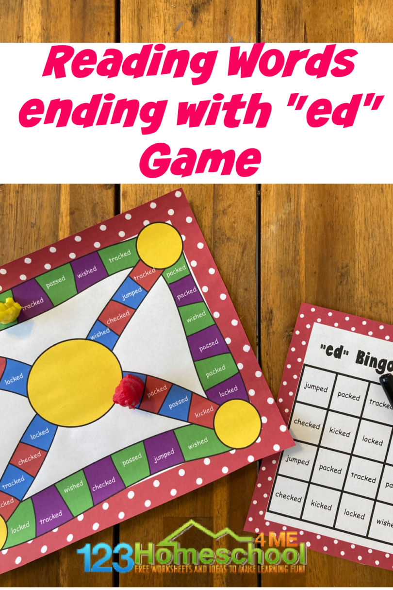 Practice ed Endings with Free Printable BINGO Game