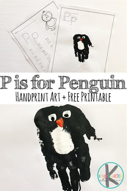 penguin handprint craft