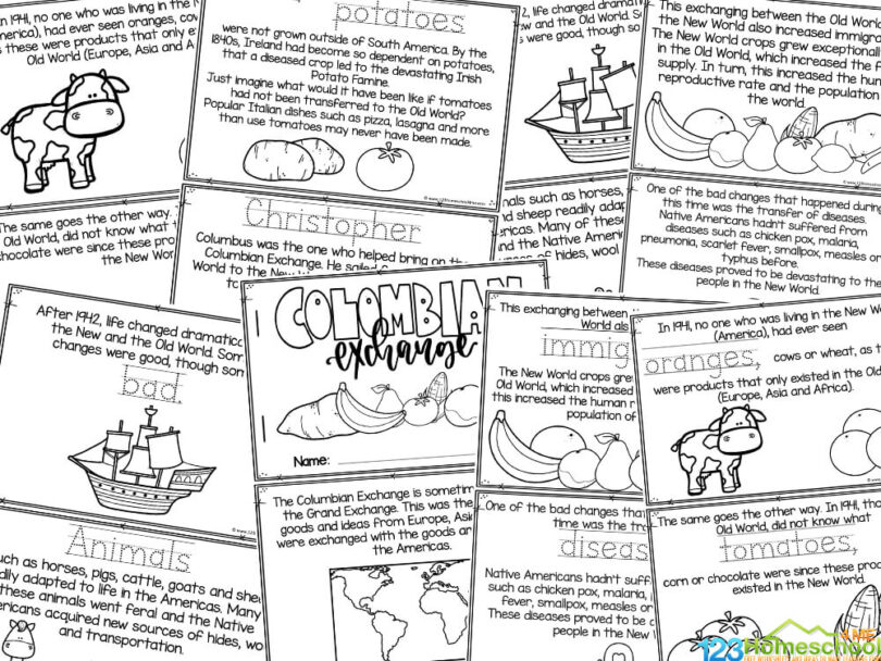 FREE Columbian Exchange for Kids Printable Readers