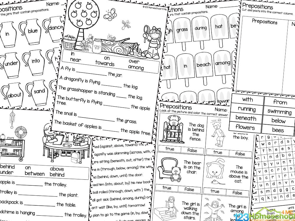 FREE Printable Preposition Exercises Worksheets