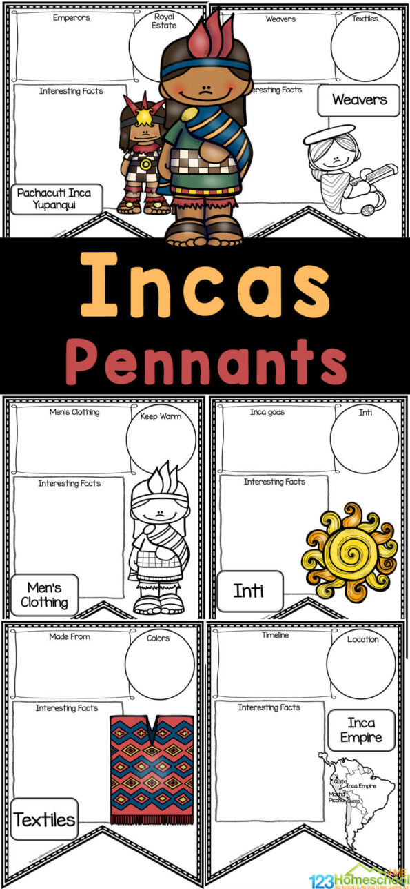 Inca Trail Homework FREE Printable Ancient Inca Empire for Kids Notebooking Worksheets