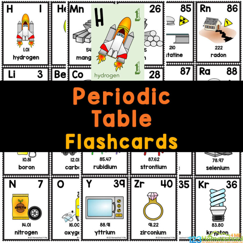FREE Printable Periodic Table Of Elements Flashcards For Kids Shop