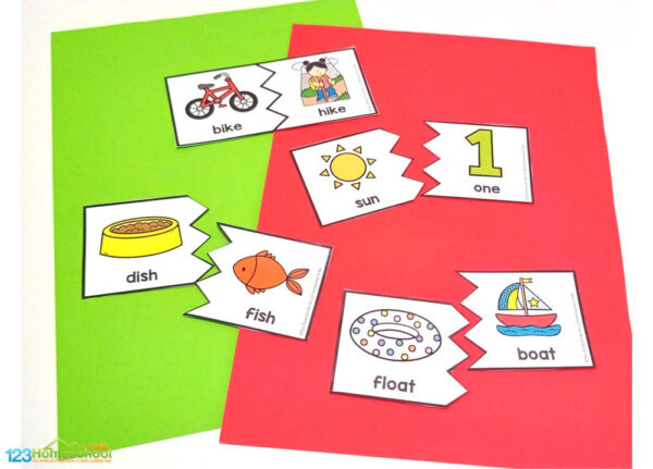 FREE Printable Rhyming Words Puzzles Activity