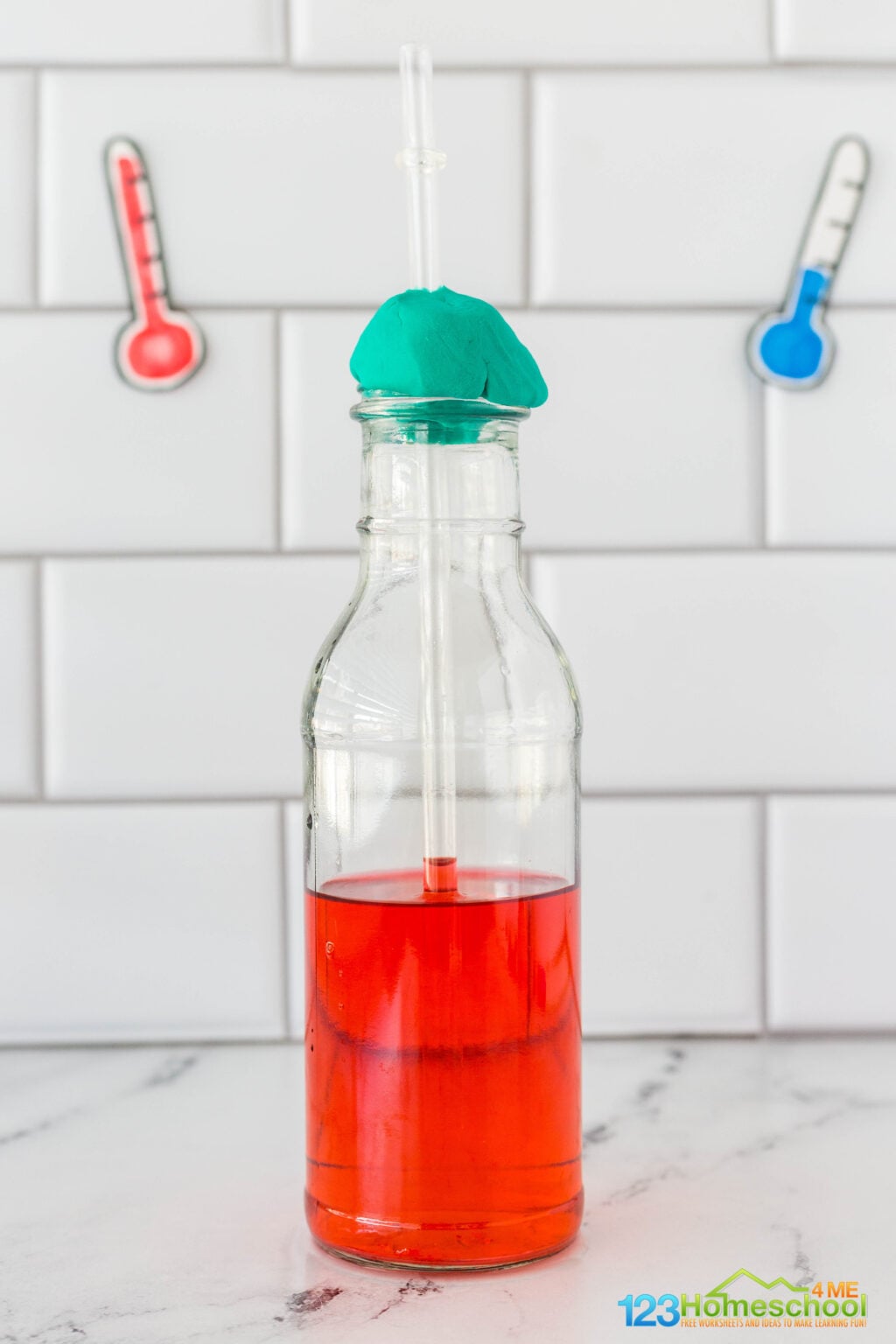 Temperature Homemade Project 🌡 DIY Homemade Thermometer Science Experiment for Kids