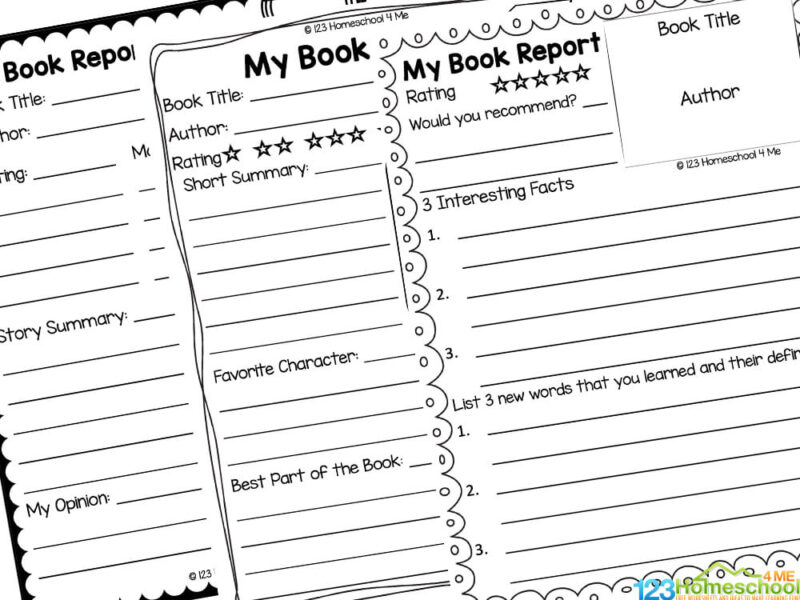 Book Report Template Book Review Template Free Printable Resources