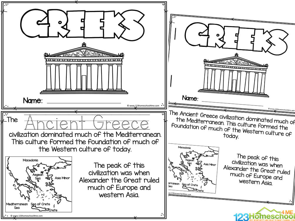 FREE All About Ancient Greece Facts Printable Readers for Kids