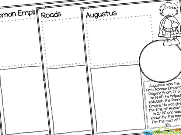 FREE Printable Roman Empire Notebooking Pages