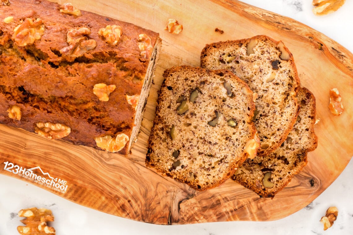🍌 Grandma's EASY Banana Walnut Bread Recipe