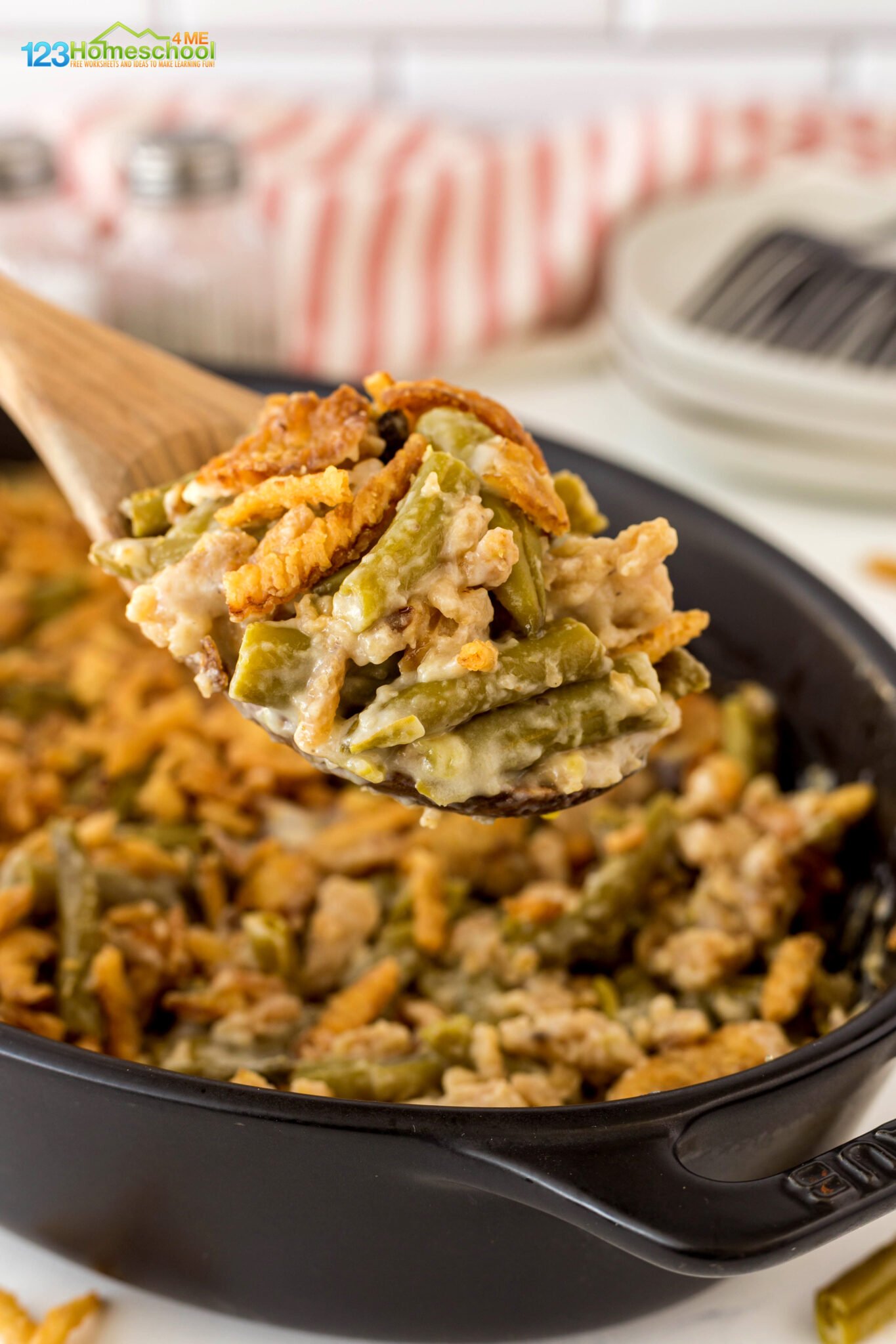 Homemade Green Bean Casserole Recipe with Fried Onions