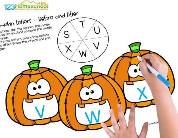Sneak in a fun halloween alphabet game with this free halloween printable activity for learning in October with kindergarten students.
