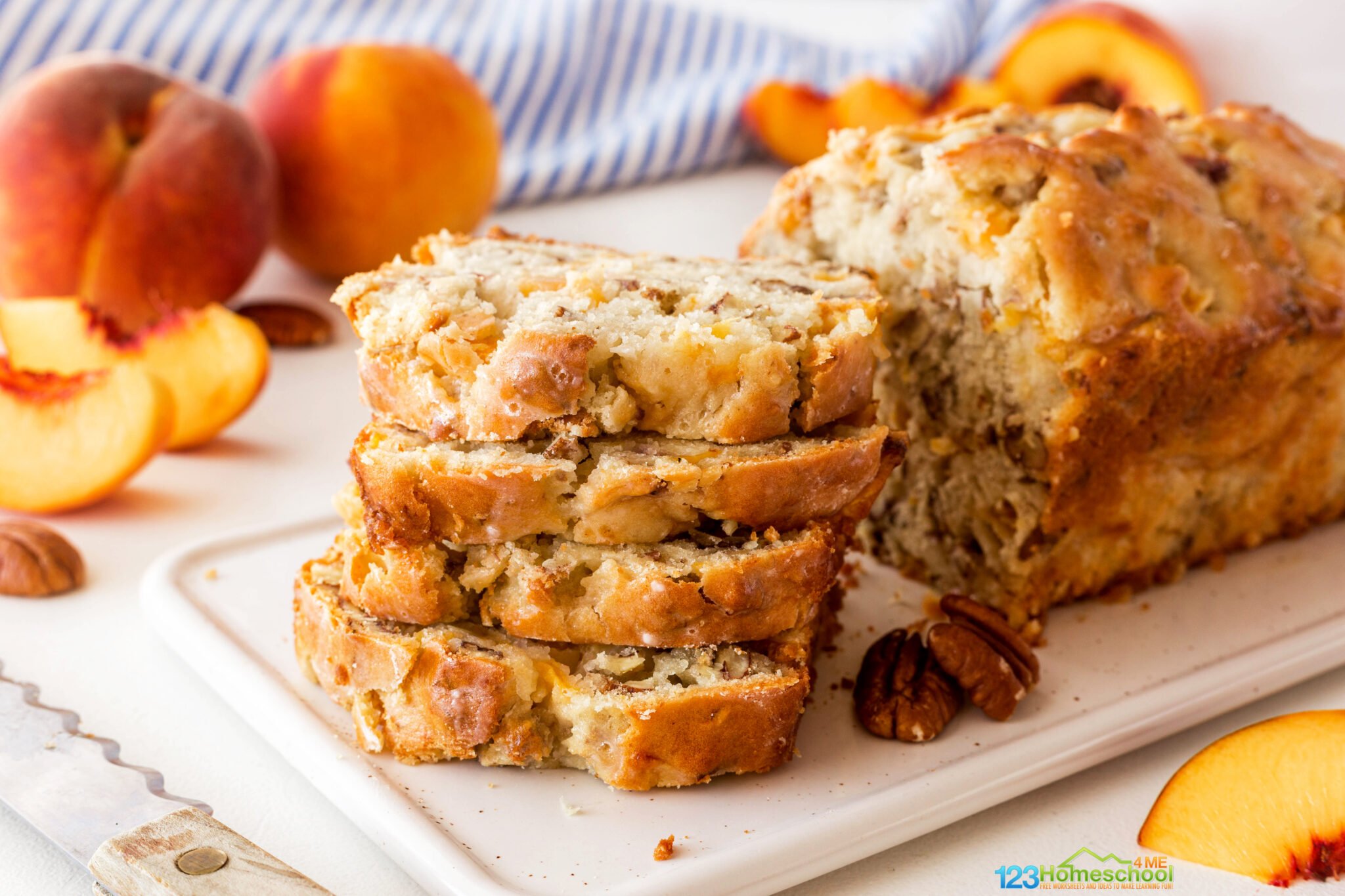 🍑 Peach Pecan Bread Recipe