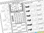 FREE Printable -at Word Family Worksheets
