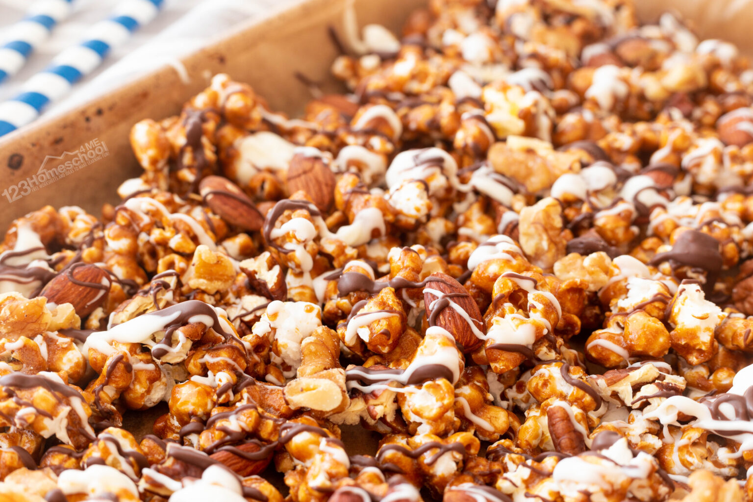 EASY, Homemade Oven Baked Carmel Popcorn Recipe