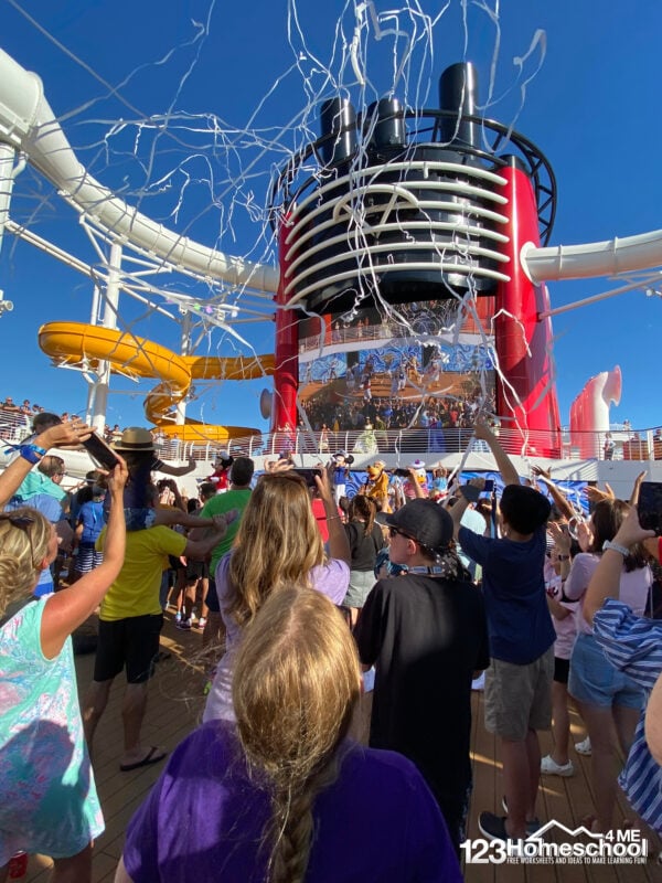 mickey sail away party on deck