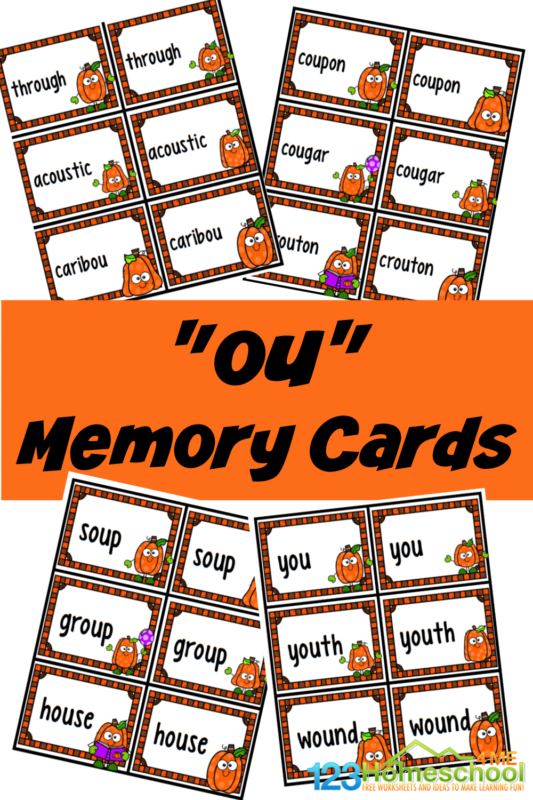 If your first grader is working on learning ou words, you will love this free printable game working on ou sound words.  This printable feautres 2 fun games to play as grade 1 students our working on ou words phonics. Simply print the pages and follow the directiosn below to play and learn words with ou in them. 