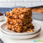 Yummy dates bars recipe filled with healthy dates & walnuts that is super EASY. Just dump together in this date nut bars treat!