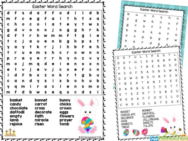 FREE Printable Easter Word Searches