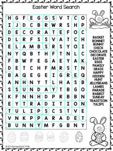 FREE Printable Easter Word Searches