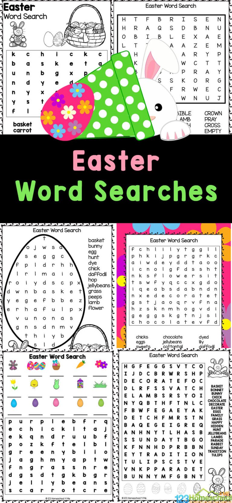 FREE Printable Easter Word Searches