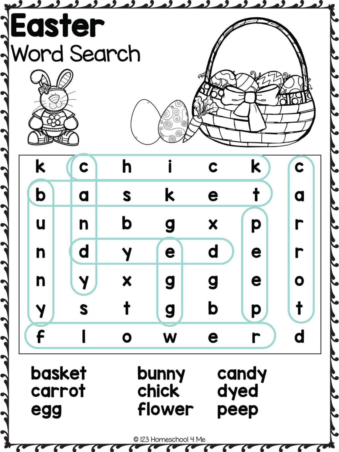 FREE Printable Easter Word Searches