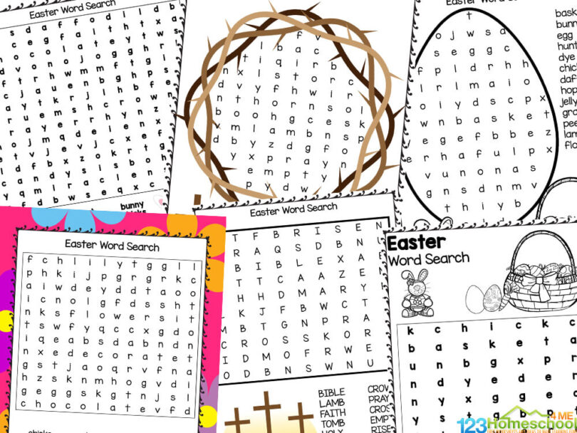FREE Printable Easter Word Searches