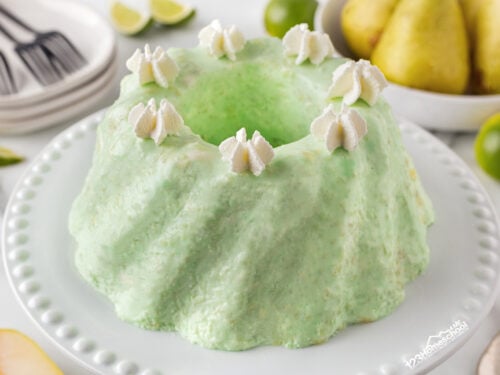 Pretty Seafoam Jello Salad Recipe with Pears