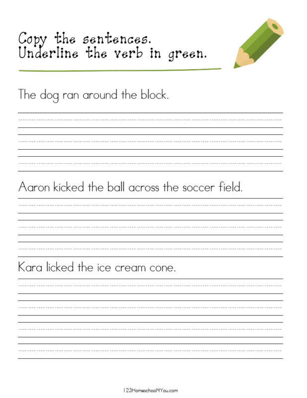 Grammar for Kids - What is a Noun, Verb, and Adjective Worksheets