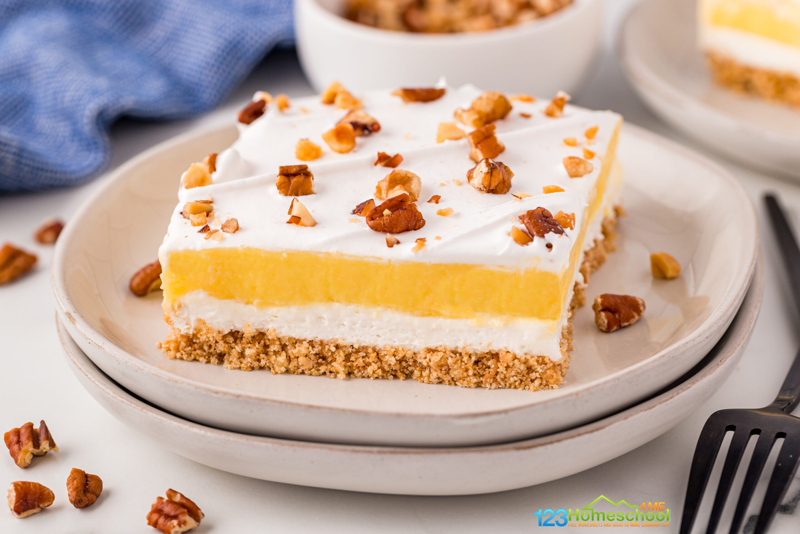 Striped Delight 4 Layer Vanilla Pudding Dessert Recipe