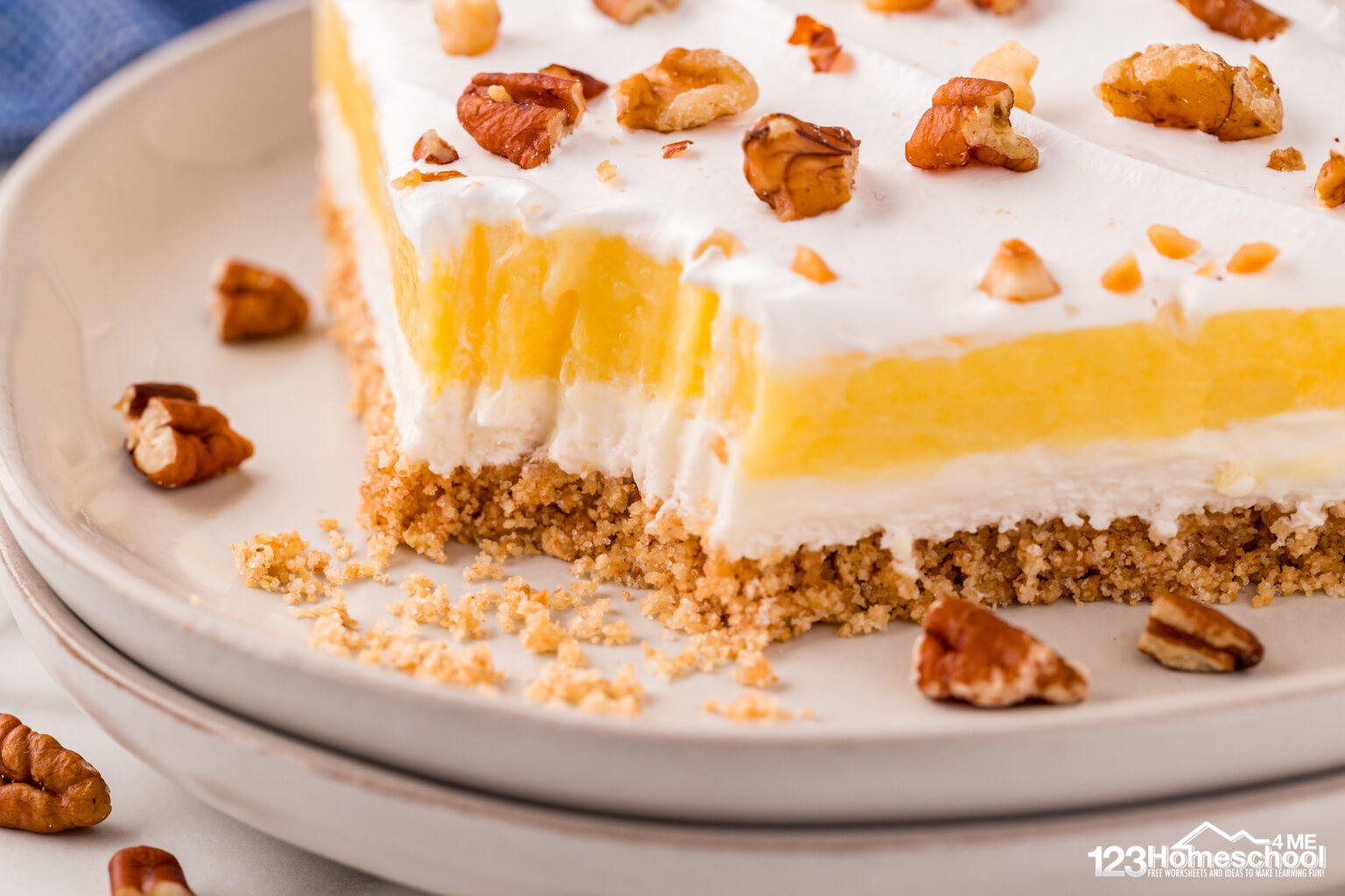 Striped Delight 4 Layer Vanilla Pudding Dessert Recipe