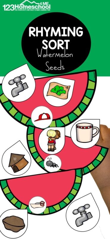 Summer is a great time to review skills and improve reading and early literacy skills! This fun rhyming activity has a fun watermelon theme perfect for summer learning! Simply print the rhyming words activity and you are ready to play and learn with a waterlemon activity for kindergarten and first graders!