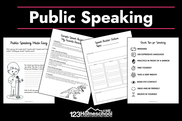 FREE Public Speaking for Kids Printable Lesson – Includes Outline