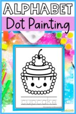 Alphabet Q-Tip Painting with FREE Dot Painting Printable Template