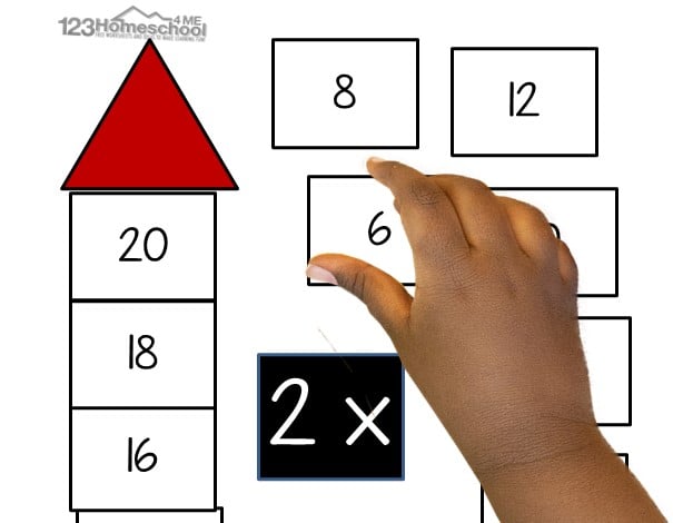 Grab FREE printable Rocket Skip Counting Game to practice skip counting numbesr 1-6. Fun math activities for kindergarten, first & 2nd grade.