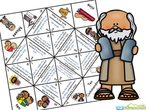 FREE Printable 10 Commandments Cootie Catcher Activity for Kids