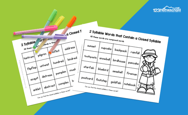 words with 2 syllables
