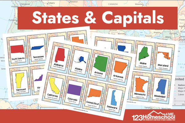 FREE Printable States and Capital Flashcards