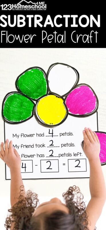 Are you on the lookout for a fun and interactive way to teach subtraction to your little learners? Well, you're in luck because today, we're sharing a fun subtraction craft with a flower theme, making it perfect for spring or summer. Grab the free subtraction games printable and you are ready to this hands-on subtraction activity with pre-k, kindergarten, and first grade students. 